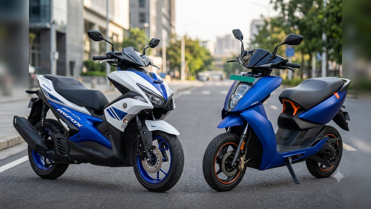 Yamaha Aerox E vs Ather 450 Apex