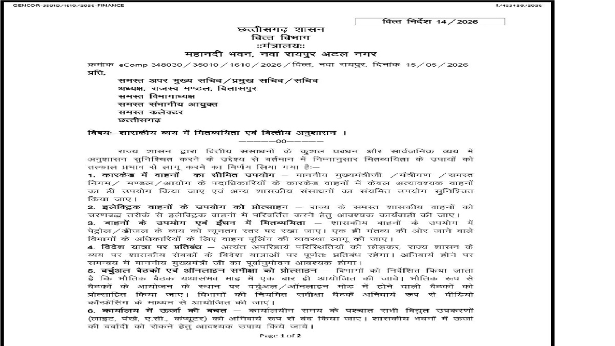 CG Govt Expenditure