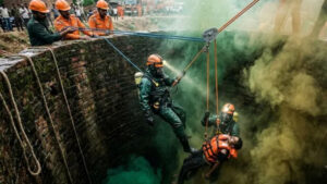 5 people die from toxic fumes in a well in Shillong.