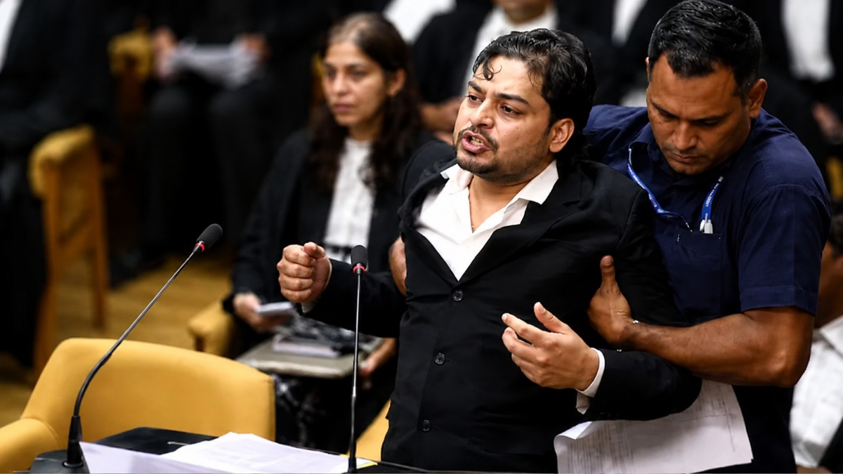 Lawyer Prabal Pratap Singh arrested for creating a ruckus in the courtroom.